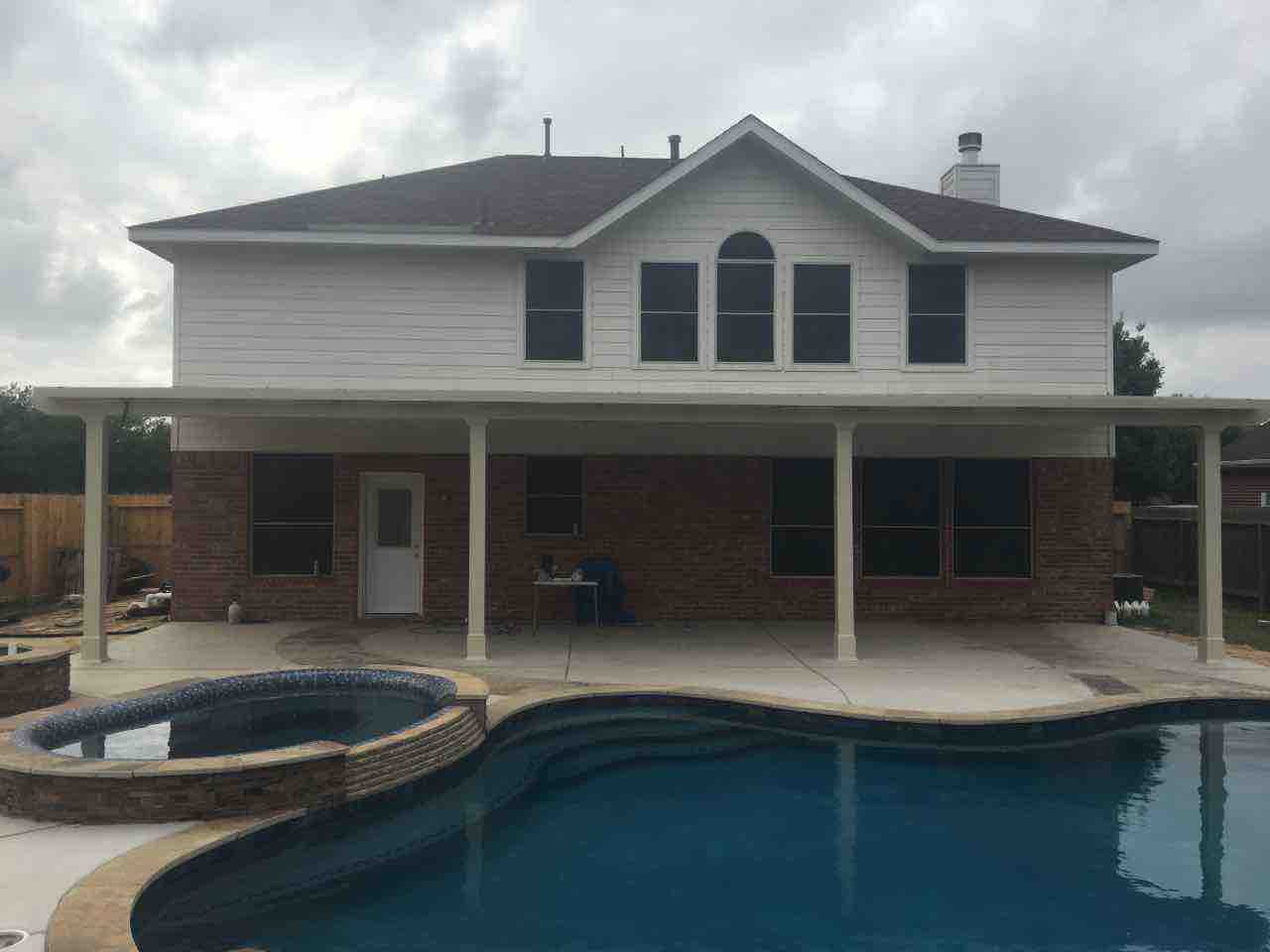 Completed Solar Patio Cover with 26-385 KW Solar Panels